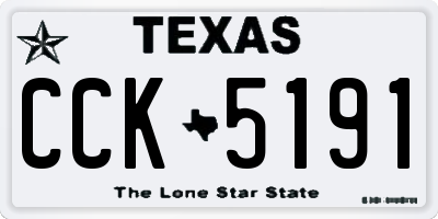TX license plate CCK5191