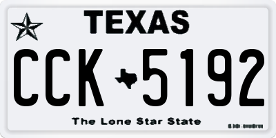 TX license plate CCK5192