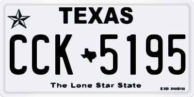 TX license plate CCK5195