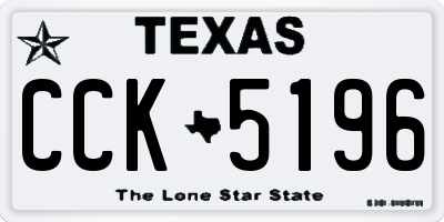 TX license plate CCK5196