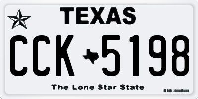 TX license plate CCK5198