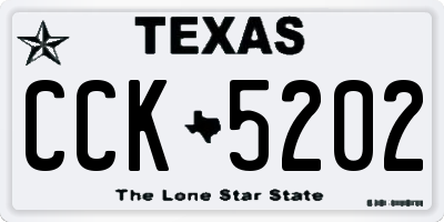 TX license plate CCK5202
