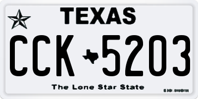 TX license plate CCK5203