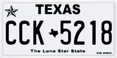 TX license plate CCK5218