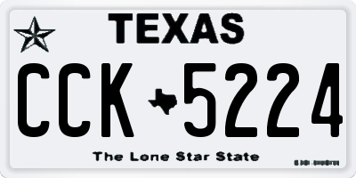 TX license plate CCK5224