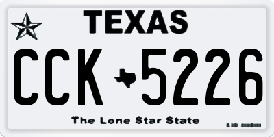 TX license plate CCK5226
