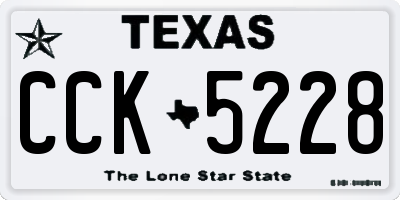 TX license plate CCK5228