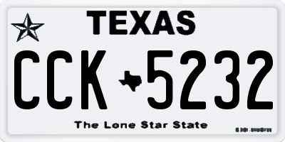 TX license plate CCK5232