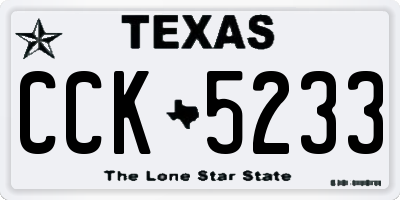 TX license plate CCK5233