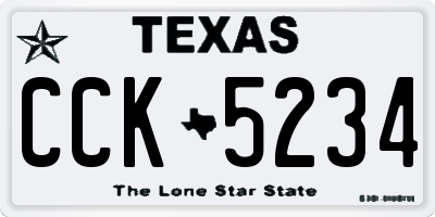 TX license plate CCK5234