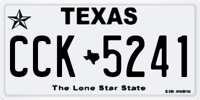 TX license plate CCK5241