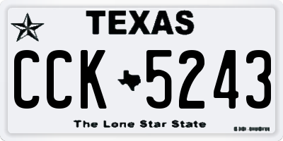 TX license plate CCK5243