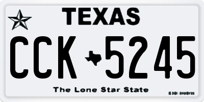 TX license plate CCK5245