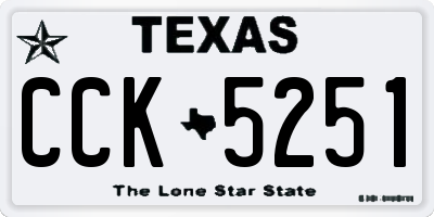 TX license plate CCK5251