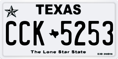 TX license plate CCK5253