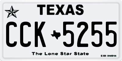 TX license plate CCK5255