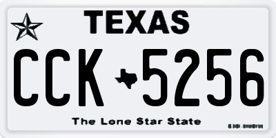 TX license plate CCK5256