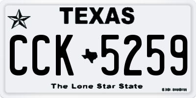 TX license plate CCK5259