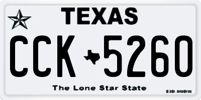 TX license plate CCK5260