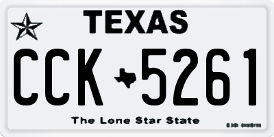 TX license plate CCK5261