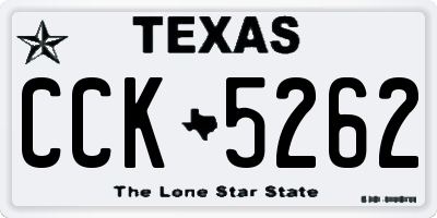 TX license plate CCK5262