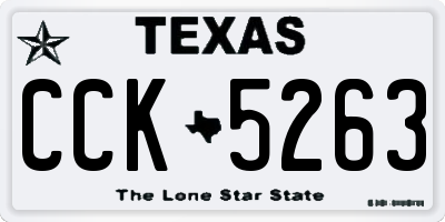 TX license plate CCK5263