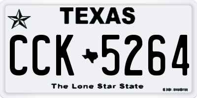 TX license plate CCK5264