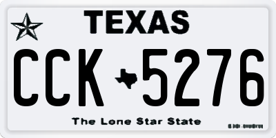 TX license plate CCK5276
