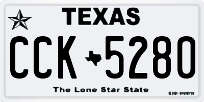 TX license plate CCK5280