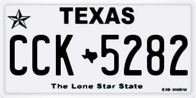 TX license plate CCK5282