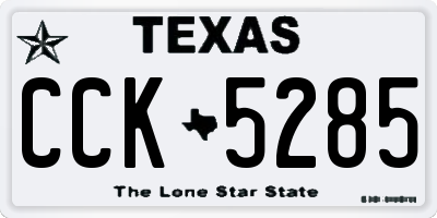 TX license plate CCK5285