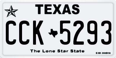 TX license plate CCK5293