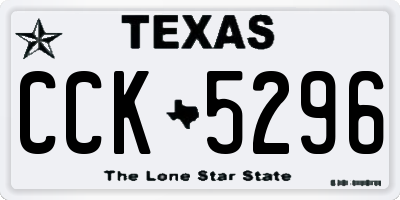 TX license plate CCK5296