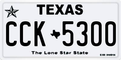 TX license plate CCK5300