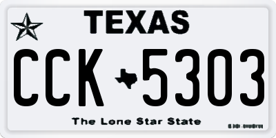 TX license plate CCK5303