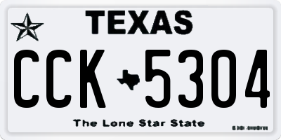 TX license plate CCK5304