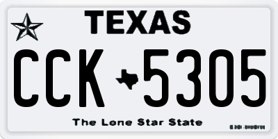 TX license plate CCK5305