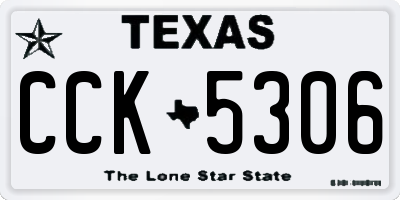 TX license plate CCK5306