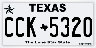 TX license plate CCK5320