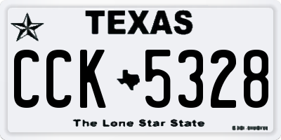 TX license plate CCK5328