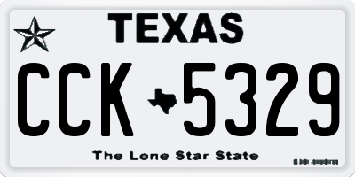 TX license plate CCK5329