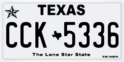 TX license plate CCK5336