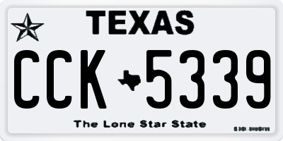 TX license plate CCK5339