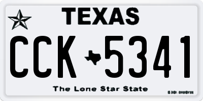 TX license plate CCK5341