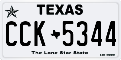 TX license plate CCK5344