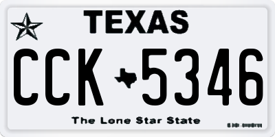 TX license plate CCK5346