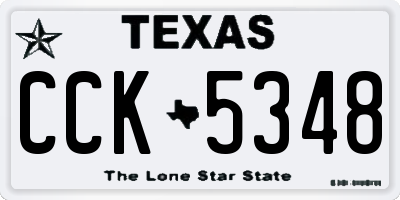 TX license plate CCK5348