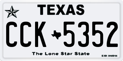 TX license plate CCK5352