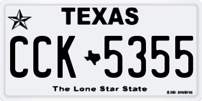 TX license plate CCK5355