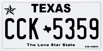 TX license plate CCK5359